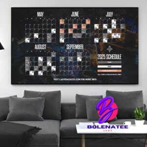 Las Vegas Aces WNBA 2025 Official Schedule Start On May 2025 Wall Decor Poster Canvas