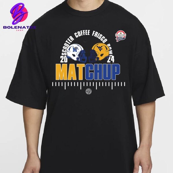 Memphis Tigers Versus West Virginia Moutaineers Matchup At Scooter’s Coffee Frisco Bowl On December 17th 2025 Classic T-Shirt