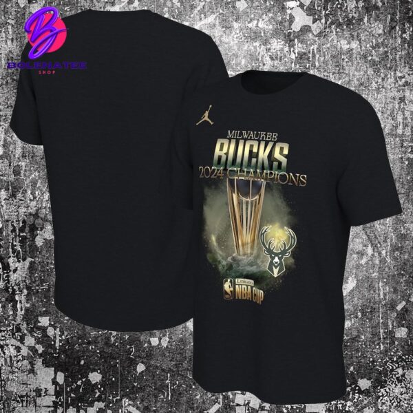 Milwaukee Bucks 2024 NBA Cup Champions Locker Room Authentic Classic T-Shirt