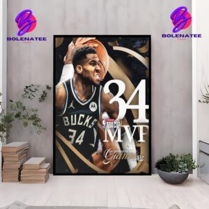 Milwaukee Bucks Giannis Antetokoumpo Is MVP Of The Emirates NBA Cup Champions 2024 Wall Decor Poster Canvas