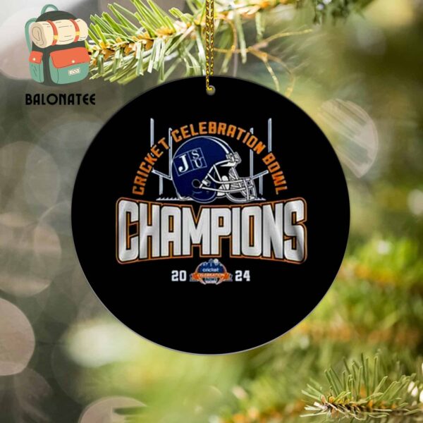 Official Jackson State Tigers Champions Of Cricket Celebration Bowl 2024 Helmet Gift For Xmas Ornament