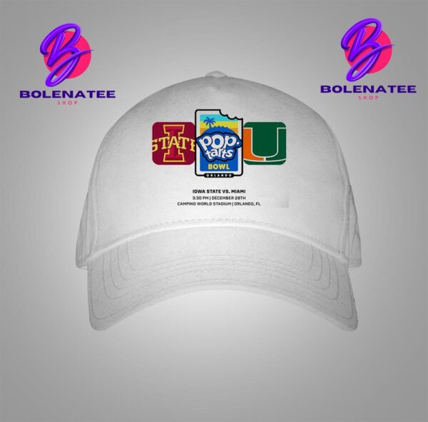 Pop Tarts Bowl Matchup Miami Hurricanes Versus Iowa State Cyclones On December 28th 2024 Snapback Classic Hat Cap