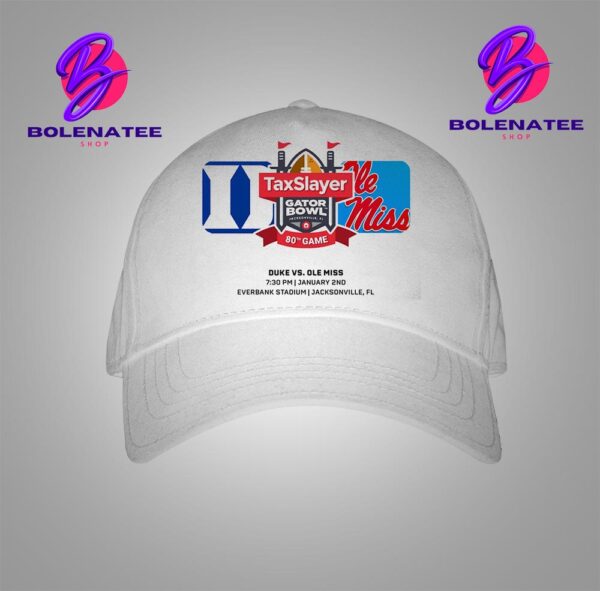 Tax Slayer Gator Bowl Matchup Duke Blue Devils Versus Ole Miss Rebels On January 2nd 2025 Snapback Classic Hat Cap