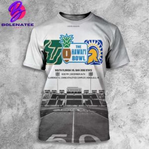 The Hawaii Bowl Matchup South Florida Bulls Versus San Jose State Spartans At Clarence TC Ching Athletics Complex On December 24th 2024 All Over Print Shirt