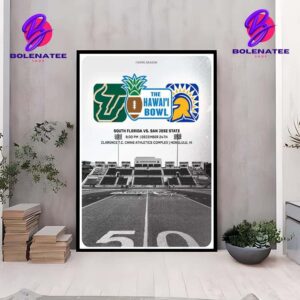 The Hawaii Bowl Matchup South Florida Bulls Versus San Jose State Spartans At Clarence TC Ching Athletics Complex On December 24th 2024 Wall Decor Poster Canvas